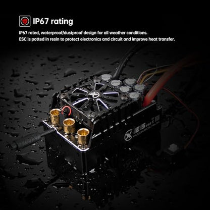 XC E5Pro Sensored Brushless ESC for 1/5 RC Cars,6-12S 250A | Bluetooth APP Programming, 6.0V/7.4V/8.4V BEC,Turbo Timing,Multiple protection,Smart Fan