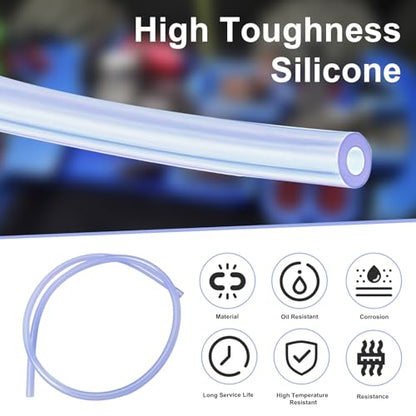Nitro RC Fuel Line for Fuel Tube Pipe for Nitro RC Engine Models 2 Pack | Blue 2' Silicone Fuel Resistant Fuel Tube Pipe for RC Fuel Line Replacement Accessory for RC Trucks,Buggies & Hobby Models