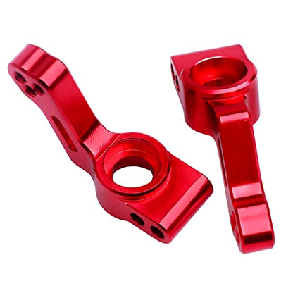 Aluminum Front Steering Blocks & Caster Blocks and Rear Stub Axle Carriers Upgrade Kit for 1/10 Traxxas Slash 2WD Stampede Rustler VXL, Replacement of 3632 3736 3752 (Red) - color: Red