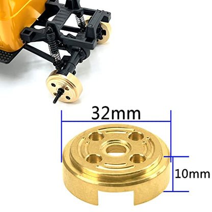 4Pcs ShareGoo Brass Front Rear Axle Weights Counterweight Compatible with FMS 1/24 FCX24 RC Car Upgrade Parts