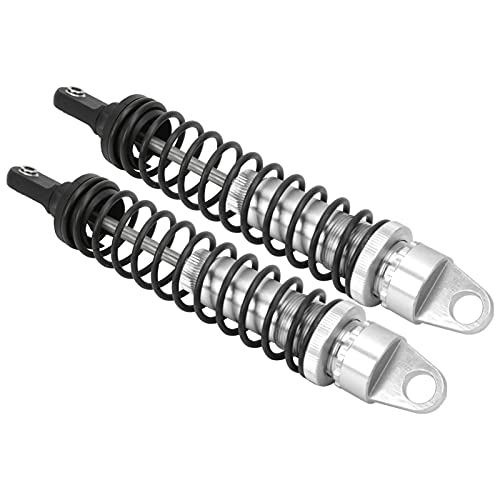 2Pcs 188mm RC Aluminum Shock Absorber Damper for 1/5 Scale OffRoad Cars, Suitable for HSP 94050 RC Gasoline Vehicles (Silver) - color: Silver