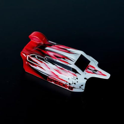 Helidirect RADIANZ Hobby Plus Speck-B Nexo Airbrush Lexan Body Hellrun – Pre-Painted Lightweight Body Shell for HobbyPlus Speck-B RC Car - color: Hellrun