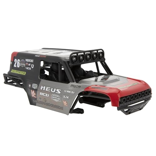 MEUS Racing MB18 TRX4M Body & Chassis Kit for Traxxas TRX4M Defender Bronco K10 F150 High Trail 1/18 RC Crawler Upgrades Parts (Red&Black) - color: Red&black