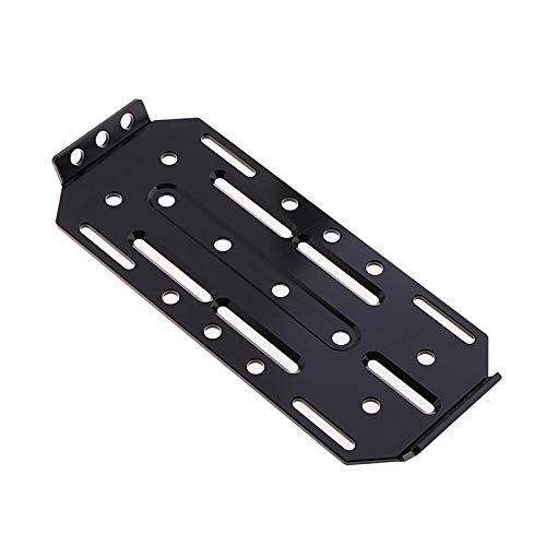 Replacement Part For Metal Battery Mount Plate Tray Holder For 1:10 SCX10 RC Rock Crawler Car Spare Parts - (Color: Black) - color: Black
