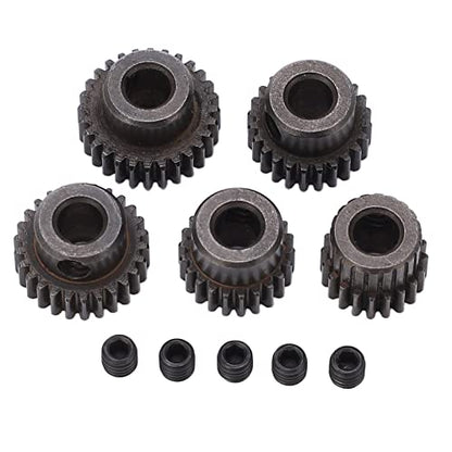 RC Motor Pinion Gear, 20T 22T 24T 26T 28T 5Pcs 48DP 5mm Shaft Hole Motor Pinion Gears Fit for Monster 1:10 Scale RC Truck