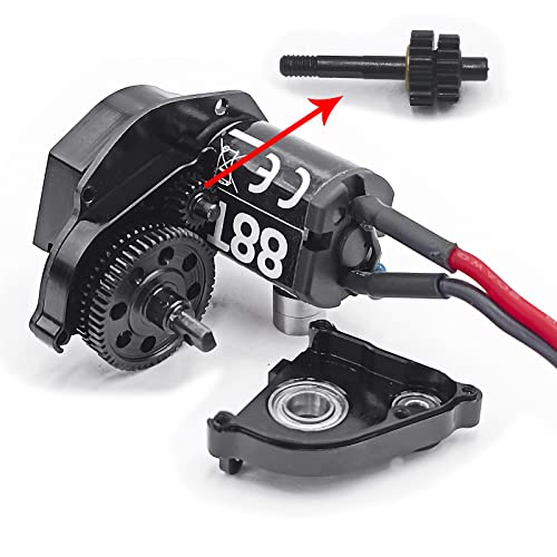 RC 2-Speed Metal Transmission Case Gearbox for 1/24 Axial SCX24 Vehicles | Suit for AXI90081 C10 JLU CRC B-17 AXI00005 AXI00006 Crawler