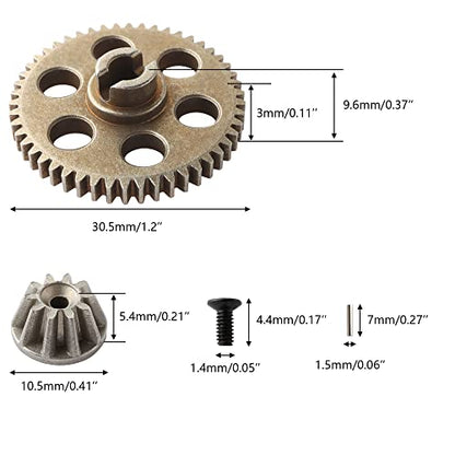 90203 Steel Machine Spur Gear & Drive Pinions Spare Parts for 1:12 Bruhless Brushed 901A 903A 905A HM124 RC Car Trucks