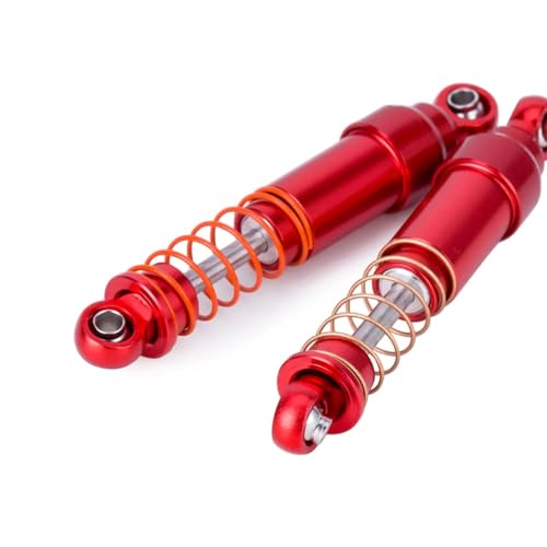 52mm Aluminum TRX4M Big Bore Shocks Absorbers Damper With Oil Filled for 1/18 RC Crawler TRX-4M Bronco Defender Upgrade Parts (Red 4Pcs) - color: Black Set