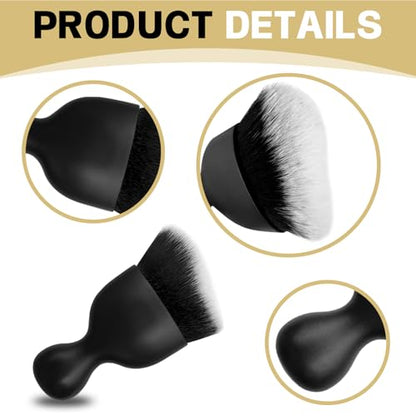 1Pcs Auto Soft Hair Brush Advanced Car Interior Detailing Brush for Dashboard Air Vent Gaps Dust Removal and Cleaning of Leather Surfaces Widely Used, Black - color: Black