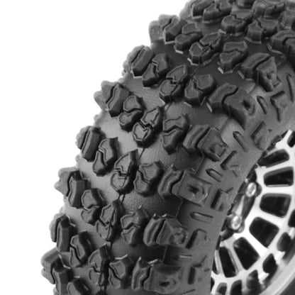 GLOBACT 1.3 Wheels Tires Offset -3.75mm for SCX24 AX24 TRX4M 1/18 1/24, BK - color: Black