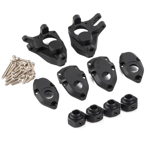 F10 Front Rear Portal Cover Set,CNC Aluminum Front Knuckle Rear Portal Cover 12mm Hex for Vanquish F10 Portal Axle VRD VS4-10 Phoenix (Black 12mm Hex) - style: Black 12mm Hex