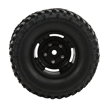 RC Rubber Tires Set, RC Tires and Wheel Rims Set 4pcs Durable Heavy Duty 100mm for 1/10 RC Crawler