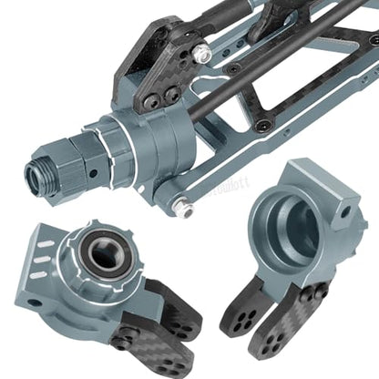 RC Upgrades Part Front Knuckles Steering Blocks&Rear Hub Stub Axle Carriers for 1/8 Kraton (Also for V4&V5)/Notorious/Outcast 6S BLX,Steering Hops Up,Replaces #AR330505#AR330404,Titanium - color: Titanium - (Upgrades)
