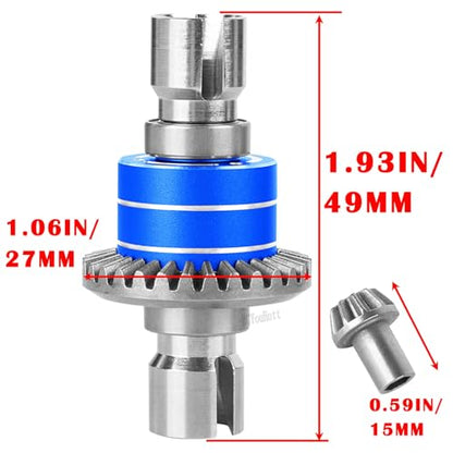 RC Front & Rear Differential Input Gear Kit Upgrades Part for 1/16 H16BM H16PL H16GT H16DR 16207 16208 16209 16210,1/14 14209 14210 14301 14303 Diff,Navy Blue - color: Navy Blue-(2pcs）