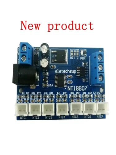 NT18B07 7-Channel NTC Temperature Transmitter， B3950 10K Thermistor to RS485 Module with Modbus RTU， for PLC Data Logger Industrial Temperature Sensor & Data Acquisition (Motherboard) - color: Motherboard
