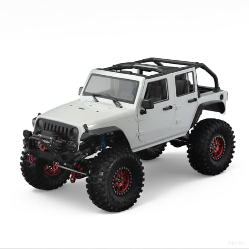 1/10 RC Jeep Wrangler Convertible Hard Shell Kit, for 1/10 RC Crawler TRX4 Axial SCX10 90046 90027 313 Wheelbase Shell Modification Accessories (White) - color: White