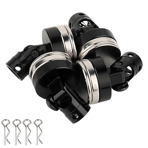 4PCS RC Magnetic Body Post with Clips,Alloy Magnetic Stealth Invisible Body Shell Mount Column Compatible with HSP Redcat Himoto Traxxas SCX10 4WD 1/10 RC Car (Black)