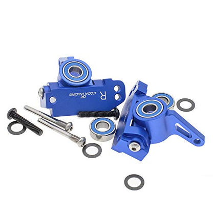 RC Alloy Caster Block&Steering Blocks for Traxxas 1/10 2WD Slash, Stampede, Rustler, Nitro Slash-Replaces Part 3736 3632 - color: Navy Blue