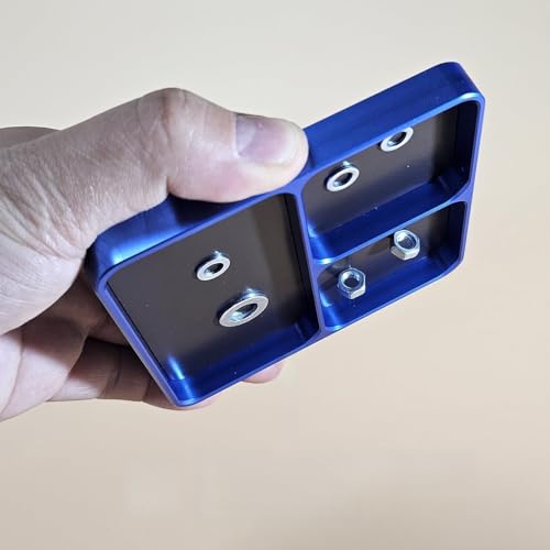 Aluminum Alloy Magnetic Tool Tray with 4 Compartments for Screws Bolts and Small Parts CNC Technology Metal Organizer Compatible with RC Cars Trucks Boats and Airplanes 10 x 10 cm (Blue)
