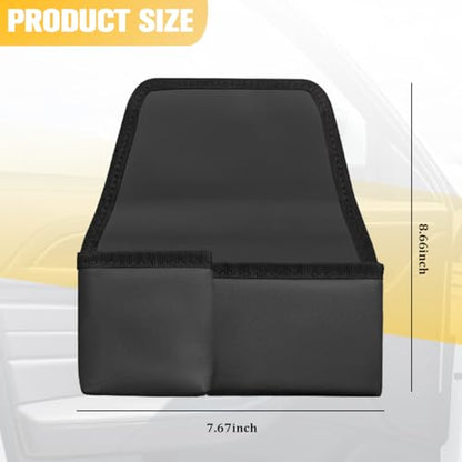 Car Window Armrest Storage Box, Multifunctional Vehicle Side Door Arm Elbow Rest Pad Organizer, Automotive Interior Window Armrest Storage Bag, Universal for SUV Sedan Truck (Leather) - size: Leather