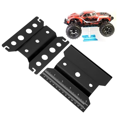 RC Model Car Repair Stand Alloy Adjustable Height Rotatable Lockable Work Station for 1/16 1/10 1/8 RC Car Black (Black) - color: Black