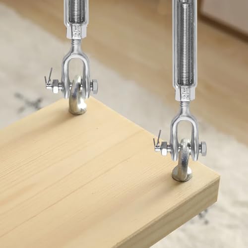 2Pack Heavy Duty Turnbuckle 3/8 * 6Inch,Weather Resistant,M10 Hot Dipped Galvanized Steel Jaw and Jaw Turnbuckle | 1200 lbs Working Load Limit, Weather Resistant,for Tractor,Wire Rope Tension,Sun Shade Tent,Treehouse,Deck - size: 3/8*6inches