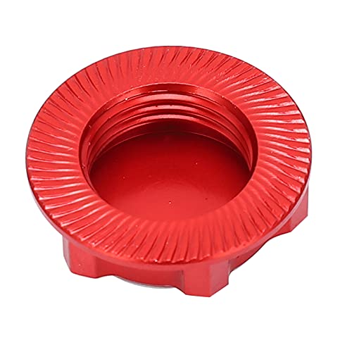 17mm Hex Wheel Nuts, 4pcs Aluminum Alloy 17mm Self Lock Hex Wheel Nuts Adapter Dustproof Caps for 1/8 RC Car Track Wheel Rims (Red) - color: Red