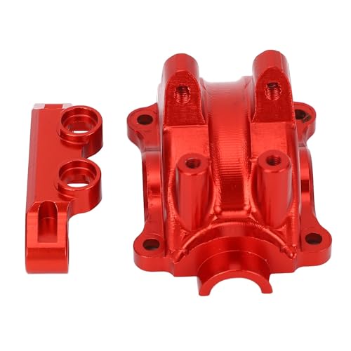 FILFEEL RC Car Cover for -02-02T – 7075 Aluminum Alloy Metal Differential Housing Case with Upper Arm Mount & 8 Screws – /10 Scale Chassis Upgrade (Red) - color: Red