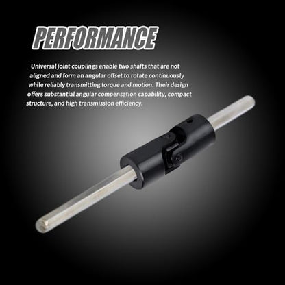 15mm to 15mm Universal Joint Coupling, D28 L70 Carbon Steel Rotatable Steering Shaft U Joint Coupler Motor Connector for DIY Model RC Car Robot - size: D28-L70-H15, style: No Keyway
