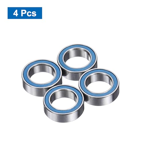 uxcell 4 Pcs MR85-2RS Deep Groove Micro Bearing, 5x8x2.5mm Double Rubber Sealed Chrome Steel Small Bearings (ABEC5, Z4 Low Noise) - size: MR85-2RS