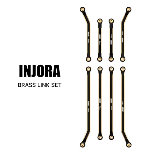 INJORA Brass High Clearance 4 Links Set for SCX24 Gladiator Power Wagon(BR) - color: Black Brass