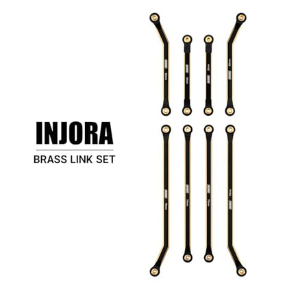 INJORA Brass High Clearance 4 Links Set for SCX24 Gladiator Power Wagon(BR) - color: Black Brass
