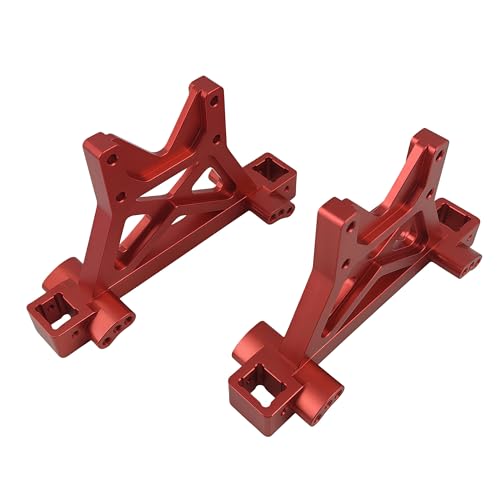 Front Rear Shock Tower Mounts for T-Maxx E-Maxx REVO 3.3 RC Cars (Red) | Aluminum,1/10 Scale,Upgrade Parts,4917R Compatible,CNC Machined,High Strength,Precision Fit,Wear Resistant - color: Red