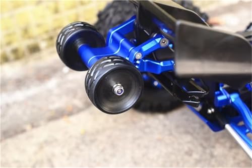 RC Repair Parts Compatible with TRAXXAS for E-REVO 2.0 86086-4 56087-1 for Monster Truck 1/10 RC Car Parts Accessories Metal Wheelie Bar(Blue) - size: Blue