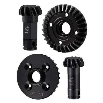 Steel Front and Rear Differential Gear Set for ARRMA 1/18 Granite GROM/Typhon GROM 1/14 Mini Mojave GROM 1/12 Losi NASCAR AWD RC Car Upgrade