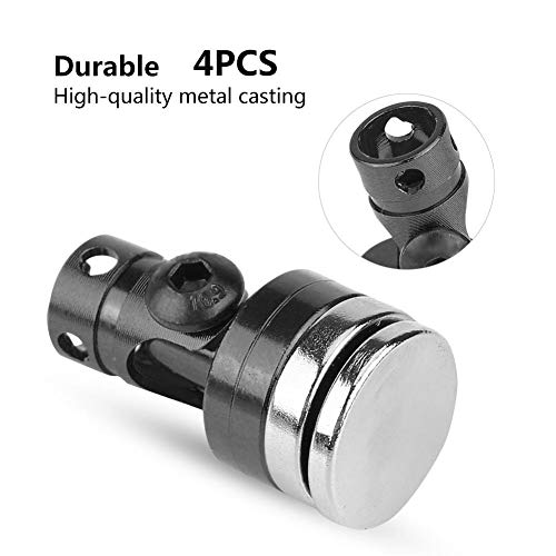 Drfeify 4PCS RC Aluminum Alloy Magnetic Body Post Mount Accessory Fit for SCX10 4WD 1:10 RC Car Model (Black)