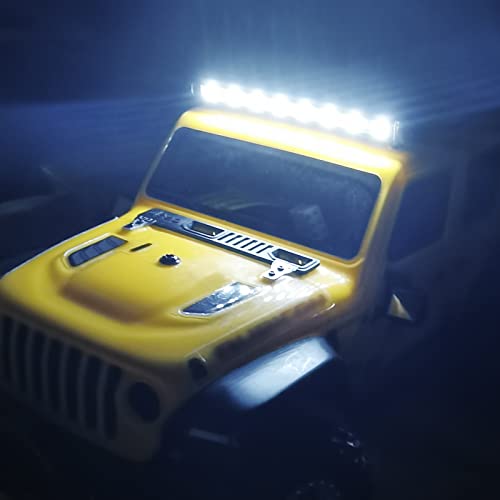 1/24th RC Roof Rack Luggage Carrier with 8LED Light Bar for Axial SCX24 AXI00002 JLU CRC 1:24 RC Crawler Car