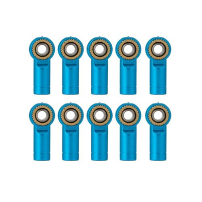 10pcs/Set Aluminum M3 Link Rod End Ball Joint CCW for Axial SCX10 D90 1/10 RC Car Crawler Car Upgrade Parts ( Color : Blue 10pcs )