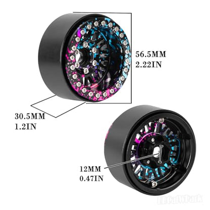 RC 1.9 Wheel Rims for 1/10 SCX10 SCX10 II 90046 SCX10 III AXI03007 SCX10 Pro TRX4 TRX6 Gen7/8 D90 VS4-10 MST CFX RC Crawler Car,4pcs Aluminum 1.9 Wheel Rims,Brown - color: Brown - (Rims)
