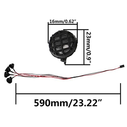 RC Car 4 LED Headlights with Light Cover Lampshade Compatible with Traxxas TRX-4 Axial SCX10 D90 CC01 HSP HPI 1/10 RC Crawler Car - size: Round Light Cover