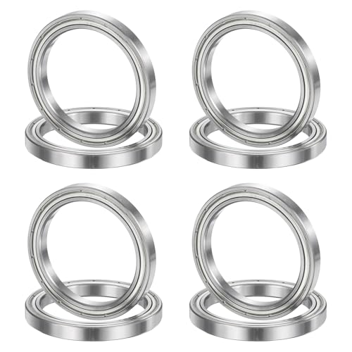 uxcell 8Pcs 6810ZZ 50mmx65mmx7mm Deep Groove Ball Bearings, Double Metal Shielded Bearing Steel ABEC5 High Performance for Industrial Machinery Precision Transmission, Silver - size: 6810ZZ 50mmx65mmx7mm