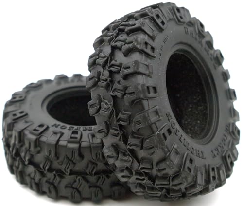 1.0 Inch Sticky Soft Tires 52 * 19mm for TRX-4M SCX24 1/18 1/24 Wheels Upgrades, High Viscosity RC Crawler Rubber Tyre (TW1002)