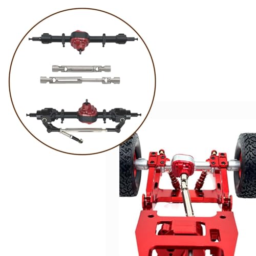 Colaxi Metal Front Rear Axles Set for 1/12 Scale RC Crawler, MN82 MN82T MN82S MN82Pro LC79 Upgrade Drive Shafts, Black - color: Black