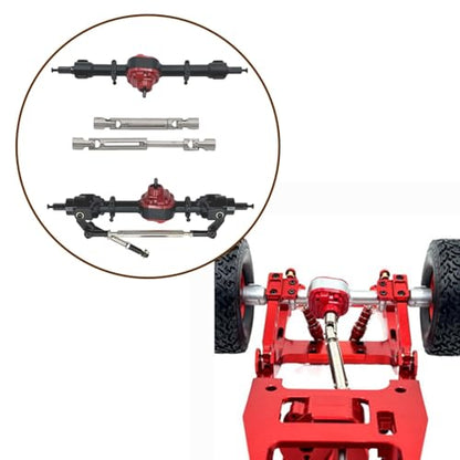 Colaxi Metal Front Rear Axles Set for 1/12 Scale RC Crawler, MN82 MN82T MN82S MN82Pro LC79 Upgrade Drive Shafts, Black - color: Black
