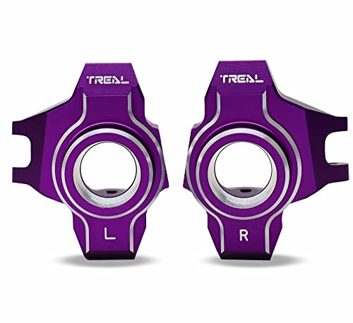 Treal Aluminum 7075 Front Steering Knuckles for Axial RBX10 Ryft - color: Purple