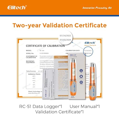 Elitech RC-51 Digital Temperature Data Logger USB Reusable 32000 Points - size: Temperature Sensor