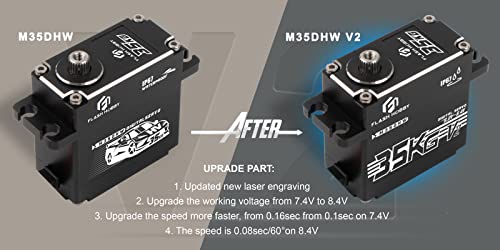 35KG RC Digital Servo 8.4V High Torque Servo with IP67 Waterproof for 1/8 1/10 Scale RC Crawler Cars Trucks Boats & Robot Arms(Control Angle 180°)