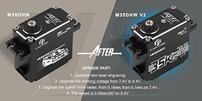 35KG RC Digital Servo 8.4V High Torque Servo with IP67 Waterproof for 1/8 1/10 Scale RC Crawler Cars Trucks Boats & Robot Arms(Control Angle 180°)