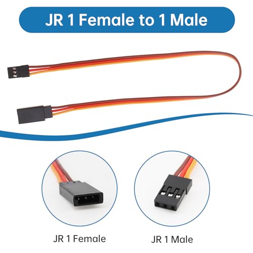 12Pcs 60-Core Servo Extension Cable and Y Harness Splitter Kit | Fit for RC Cars Trucks Airplanes Servo Receiver Connection.Include 15 cm and 30 cm JR Y harnesses,15 cm and 30 cm servo cable