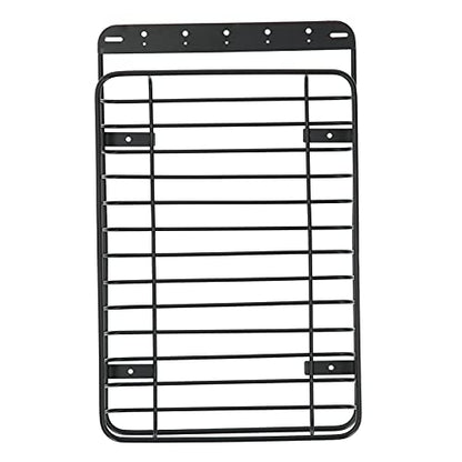 Roof Rack, Lightweight Metal Luggage Carrier for RC Truck Accessories, 1/10 Scale Off-Road Vehicle Parts for Hobbyists, Crawlers, and Trail Enthusiasts
